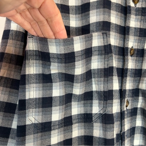 Carhartt Relaxed Fit Two Pocket Flex Flannel Blue Plaid Size Large - Picture 5 of 12